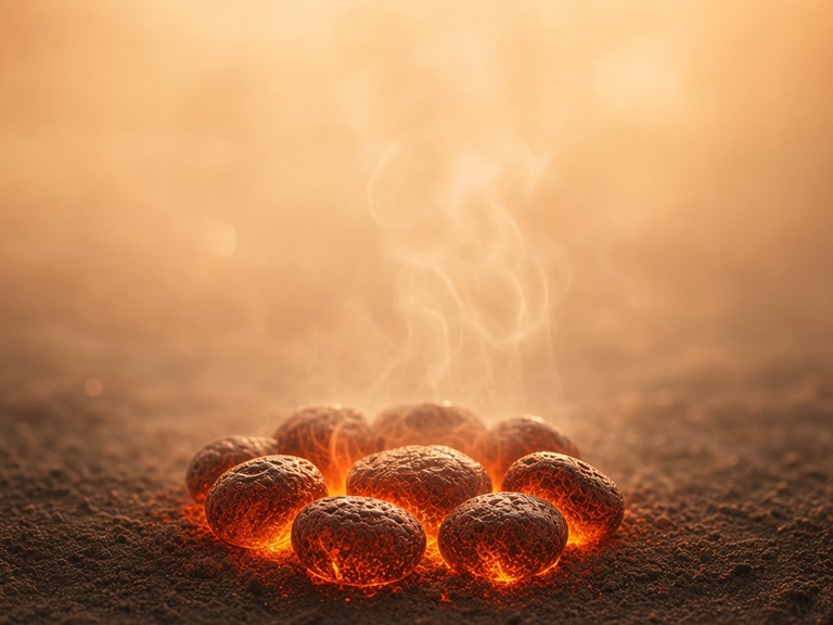 Piedras calientes y vapor, propios de la ceremonia de temazcal